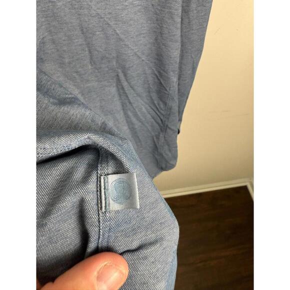 Lululemon Shirt XL Blue Commission Button Up Dress Long Sleeve Stretch - Picture 3 of 5